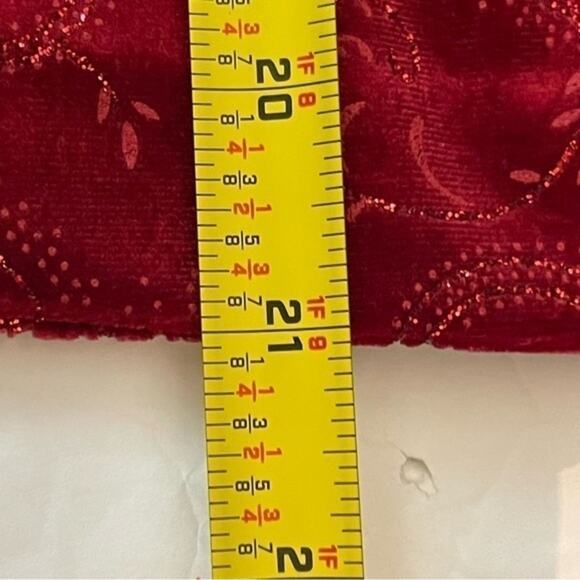 R & K Evening Metallic Red Velvet Cardigan & Camisole Set NWOT Size 12 - Picture 12 of 15